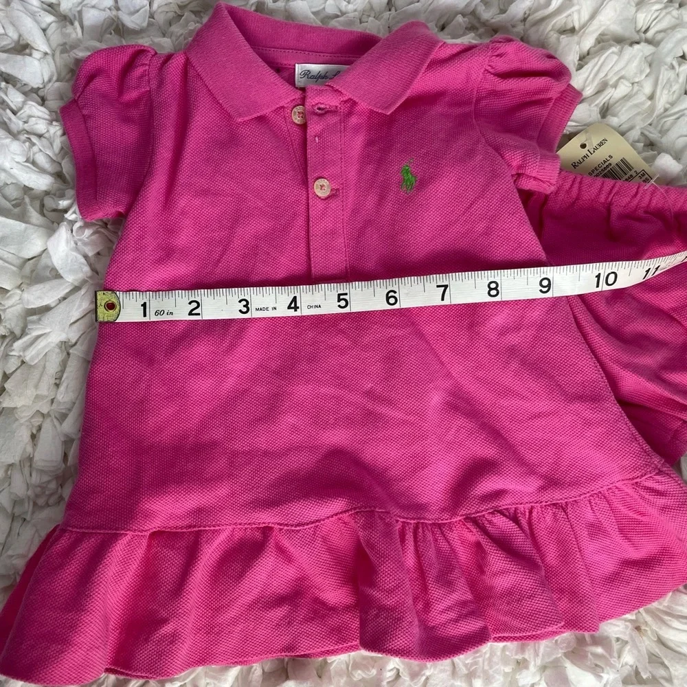 Ralph Lauren Baby Dress Pink 3 Months New